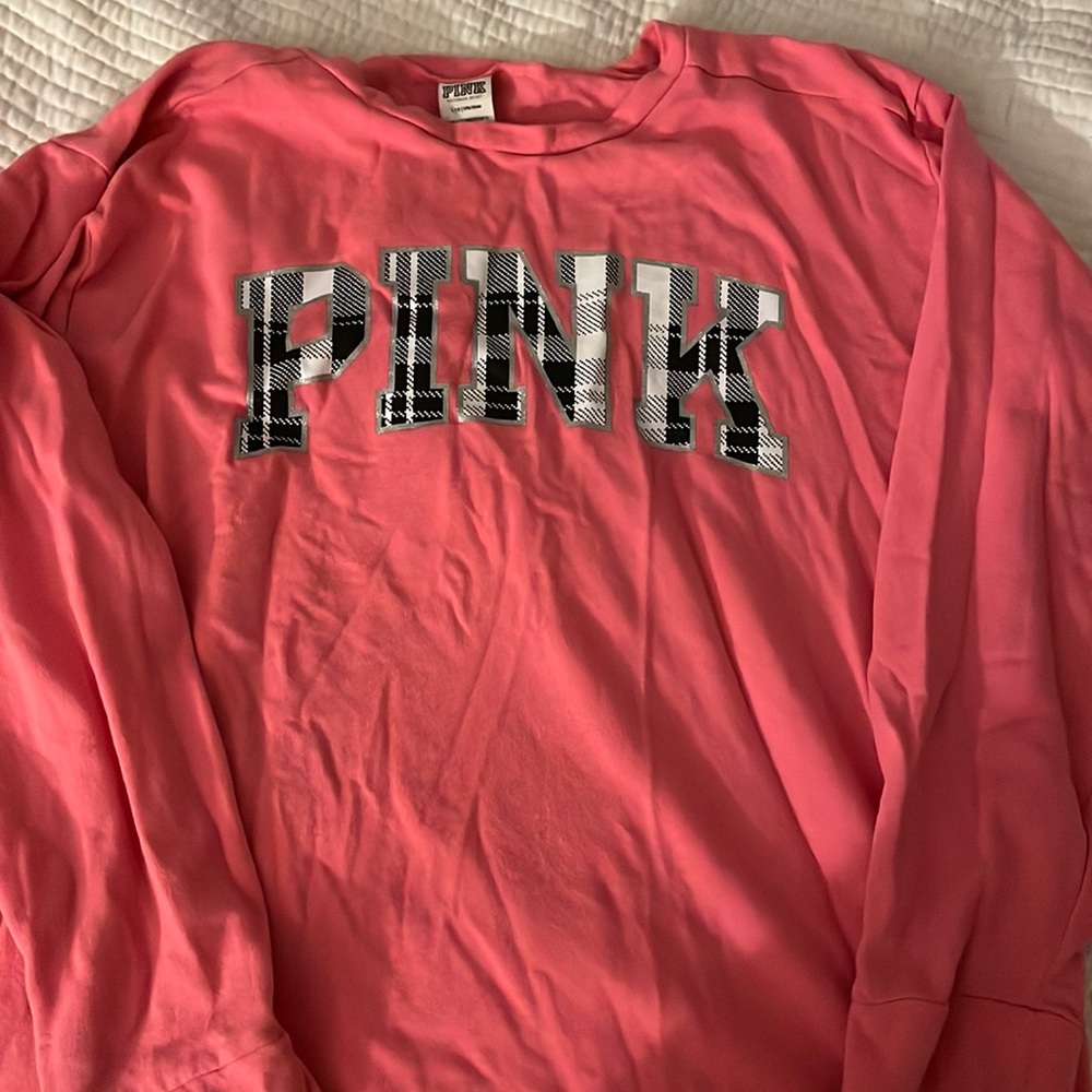 Cute pink Christmas crew neck